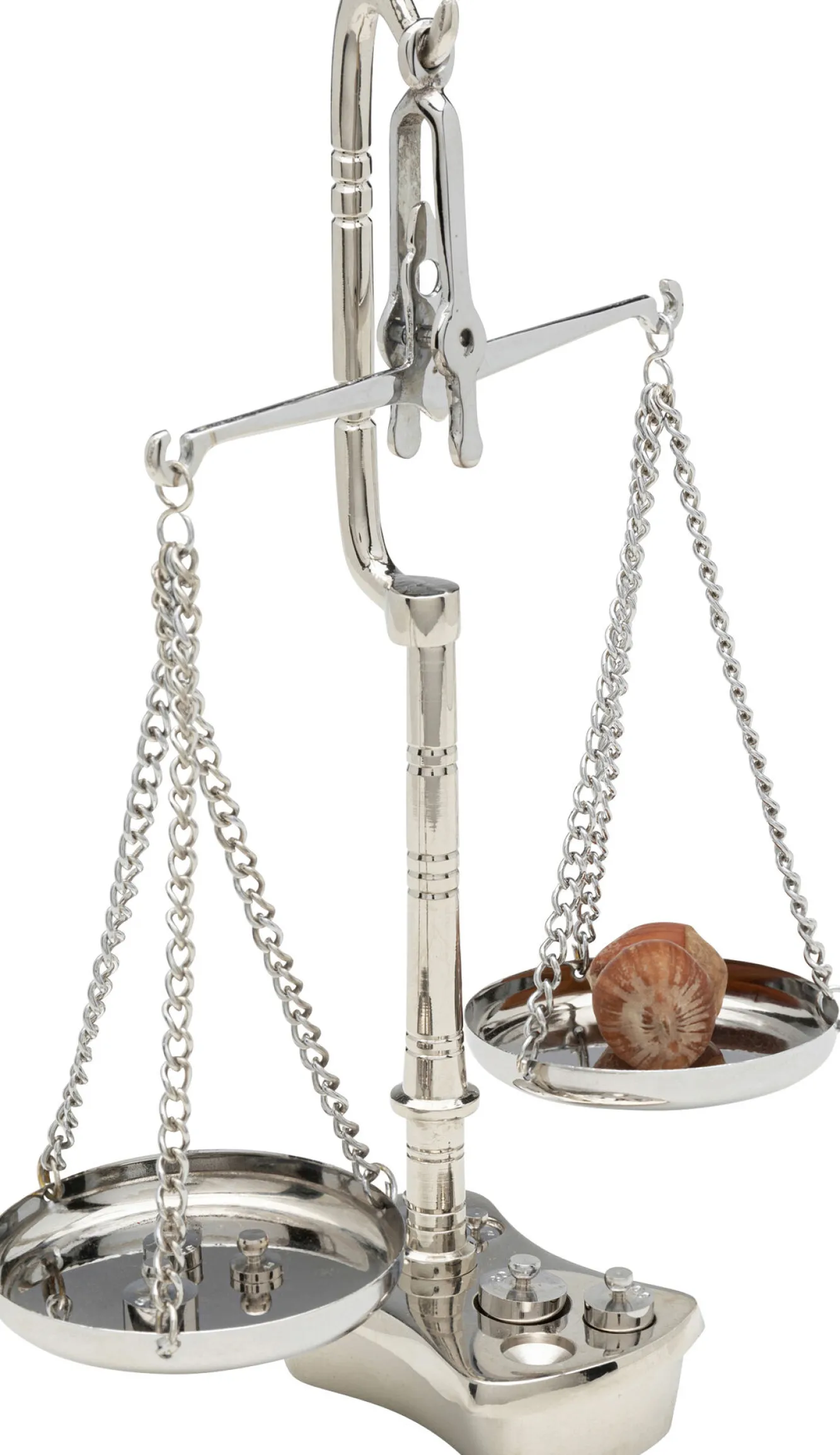 Clearance KARE Design Waga szalkowa dekoracyjna glamour mosiądz niklowany 17x23 cm - KARE