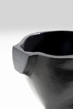 Online KARE Design Wazon aluminiowy czarny motyw twarzy 17x17 cm - KARE