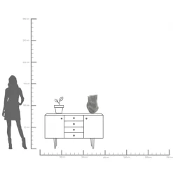 Outlet KARE Design Wazon Anemone czarny 43cm - KARE