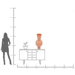 Online KARE Design Wazon Blow brzoskwiniowy 83cm - KARE