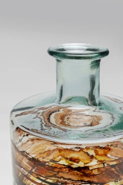 New KARE Design Wazon brązowo-transparentny szkło z recyklingu Ø15x40 cm burza piaskowa - KARE