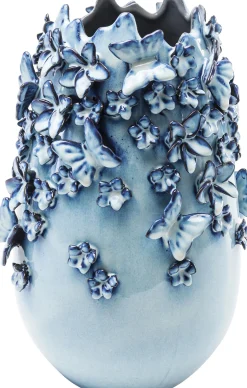 Clearance KARE Design Wazon Butterflies 23x36 cm jasnoniebieski - KARE