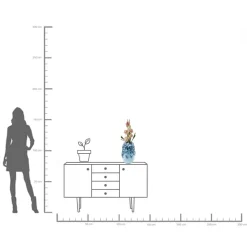 Clearance KARE Design Wazon Butterflies 23x36 cm jasnoniebieski - KARE