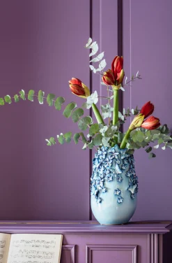 Clearance KARE Design Wazon Butterflies 23x36 cm jasnoniebieski - KARE