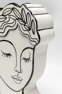Fashion KARE Design Wazon ceramiczny biały motyw kobiety 21x26 cm - KARE