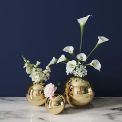 Hot KARE Design Wazon ceramiczny złoty Ø15 cm - KARE