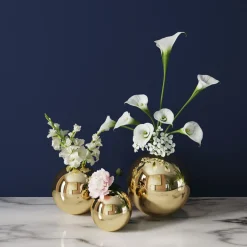 Hot KARE Design Wazon ceramiczny złoty Ø15 cm - KARE