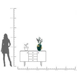 Fashion KARE Design Wazon Chameleon Jack Fruit Ø39x39 cm zielono-złoty - KARE