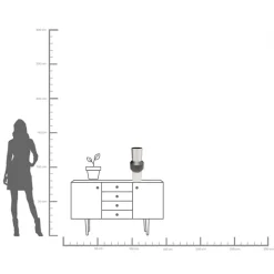 Fashion KARE Design Wazon czarno-srebrny aluminium Ø20x51 cm - KARE