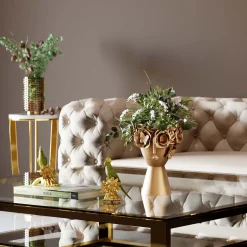 Best KARE Design Wazon dekoracyjny Flowercrown 20x31 cm złoty - KARE