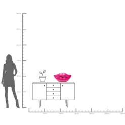 Best KARE Design Wazon dekoracyjny w kształcie ust różowy 58x28 cm - KARE