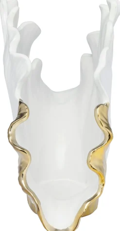 Discount KARE Design Wazon Gingo Elegance 45x32 cm biało-złoty - KARE