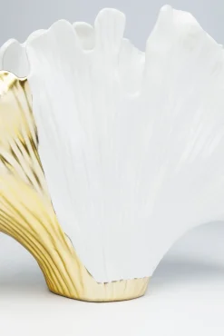 Discount KARE Design Wazon Gingo Elegance 45x32 cm biało-złoty - KARE