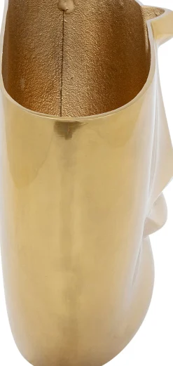 Discount KARE Design Wazon Half Face 46x29 cm aluminium złoty - KARE