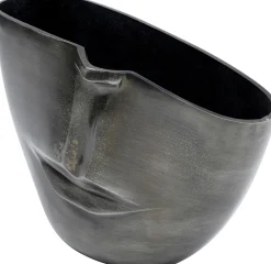Fashion KARE Design Wazon Half Face 31x22 cm aluminium antracytowy - KARE