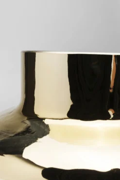 Online KARE Design Wazon LA Noble ∅15x30 cm transparentno-złoty - KARE