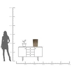 Outlet KARE Design Wazon loft aluminium 27x43 cm - KARE