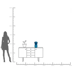 Fashion KARE Design Wazon Marvelous Duo Ø18x36 cm niebieski - KARE