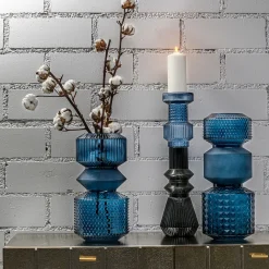 Discount KARE Design Wazon Marvelous Duo Ø18x42 cm niebieski - KARE