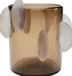 Outlet KARE Design Wazon nowoczesny do salonu szklany brązowy 24 cm - KARE