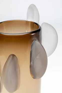 Fashion KARE Design Wazon nowoczesny do salonu szklany brązowy 46 cm - KARE