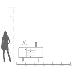 Fashion KARE Design Wazon nowoczesny szklany zielony Ø15x33 cm - KARE