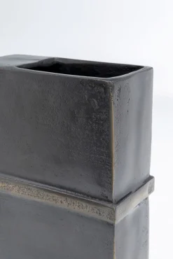 Outlet KARE Design Wazon Paro 17x26 cm aluminium ciemnobrązowy - KARE