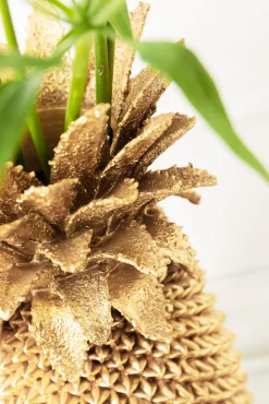 New KARE Design Wazon Pineapple 25x50 cm złoty - KARE