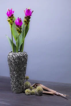 Best KARE Design Wazon Rose Multi 18x37 cm srebrny - KARE