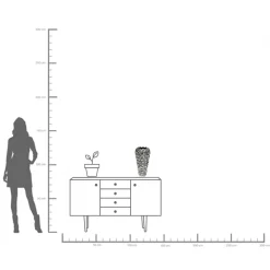 Best KARE Design Wazon Rose Multi 22x45 cm srebrny - KARE