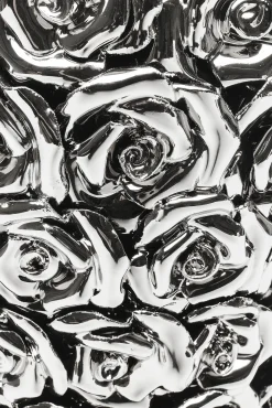 Best KARE Design Wazon Rose Multi 22x45 cm srebrny - KARE