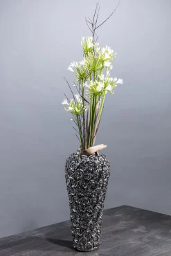 Best KARE Design Wazon Rose Multi 22x45 cm srebrny - KARE