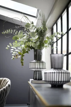 Clearance KARE Design Wazon Roulette Belly ∅24x42 cm biało-czarny - KARE