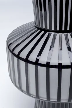 Clearance KARE Design Wazon Roulette Belly ∅24x42 cm biało-czarny - KARE