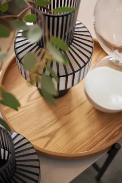 Clearance KARE Design Wazon Roulette Belly ∅24x42 cm biało-czarny - KARE