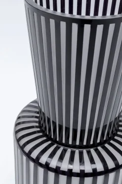 Fashion KARE Design Wazon Roulette ∅18x41 cm biało-czarny - KARE