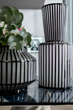 Fashion KARE Design Wazon Roulette ∅18x41 cm biało-czarny - KARE