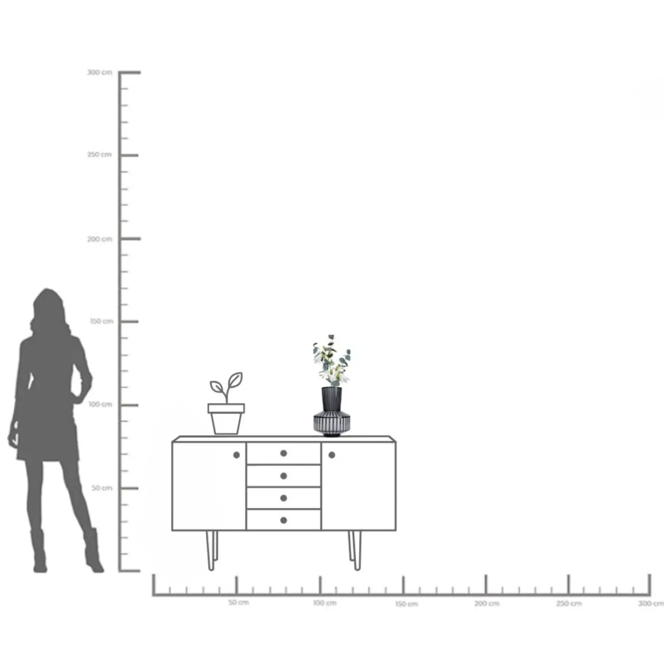 New KARE Design Wazon Roulette ∅25x31 cm biało-czarny - KARE