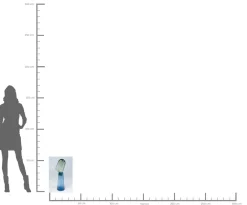 Fashion KARE Design Wazon Skittle 14x49 cm niebiesko-zielony - KARE