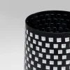 Best KARE Design Wazon Squares Ø16x40 cm czarno-srebrny - KARE