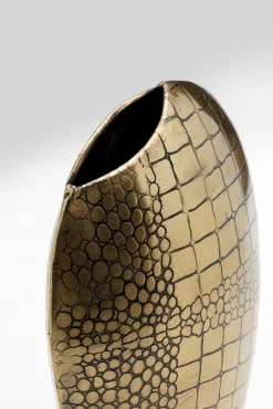 Outlet KARE Design Wazon stalowy złoty do salonu 15x21 cm - KARE