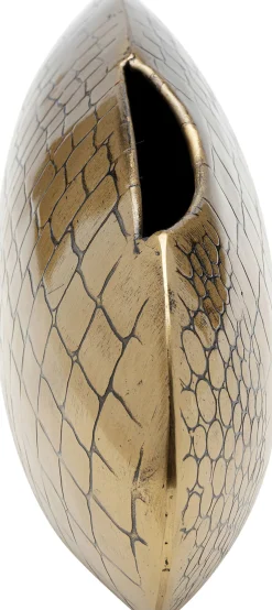 Best KARE Design Wazon stalowy złoty do salonu 27x12 cm - KARE