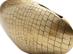 Best KARE Design Wazon stalowy złoty do salonu 27x12 cm - KARE