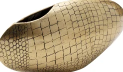 Best KARE Design Wazon stalowy złoty do salonu 27x12 cm - KARE