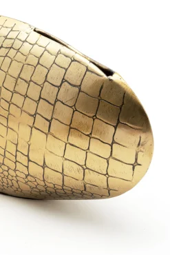 Best KARE Design Wazon stalowy złoty do salonu 27x12 cm - KARE