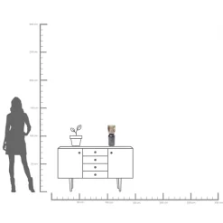 Best KARE Design Wazon szklany brązowo-szary Ø13x38 cm - KARE