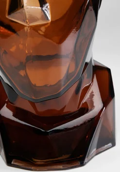 Hot KARE Design Wazon szklany brązowy nowoczesny motyw twarzy 24x30 cm - KARE