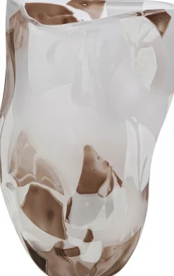 Outlet KARE Design Wazon szklany do salonu brązowe wzory 19x29 cm - KARE