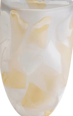 Hot KARE Design Wazon szklany do salonu beżowe wzory 19x29 cm - KARE