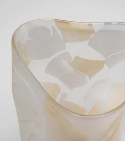 Hot KARE Design Wazon szklany do salonu beżowe wzory 19x29 cm - KARE